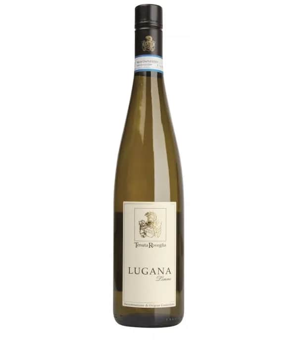 Lugana Limne Weißwein von Tenuta Roveglia, 100% Trebbiano di Lugana. Fruchtig, würzig, Aromen von Aprikose und Apfel. Perfekt für leichte Gerichte.